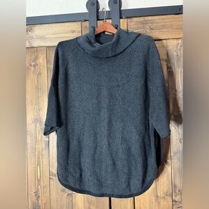 LOFT Charcoal Cowl Neck Sweater